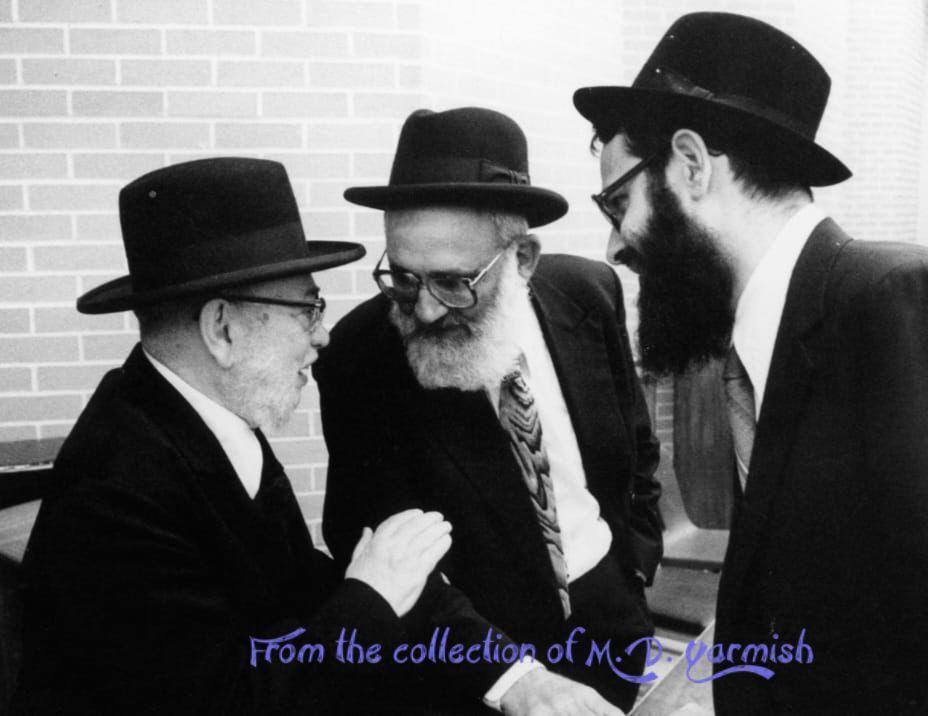 _With his father-in-law Rav Ruderman ZTL, and his son-in-law Rav Beryl Weisbord_